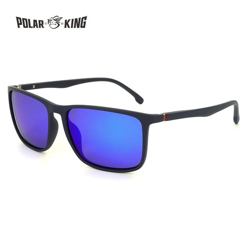 POLARKING Brand Metal Designer Polarized Sunglasses For Driving Men Oculos Square Sun Glasses For Men's Fashion Travel Eyewear