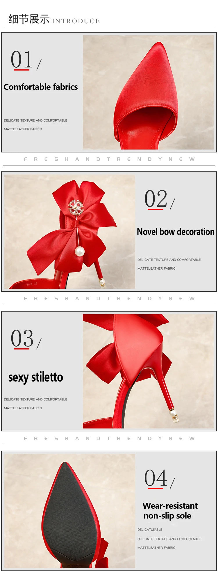 2023 New Bow-knot Women Pumps Designer Shoes High Heels Sandals Women Satin Stiletto Heels Sexy Pearl Wedding Shoes Plus Size 43