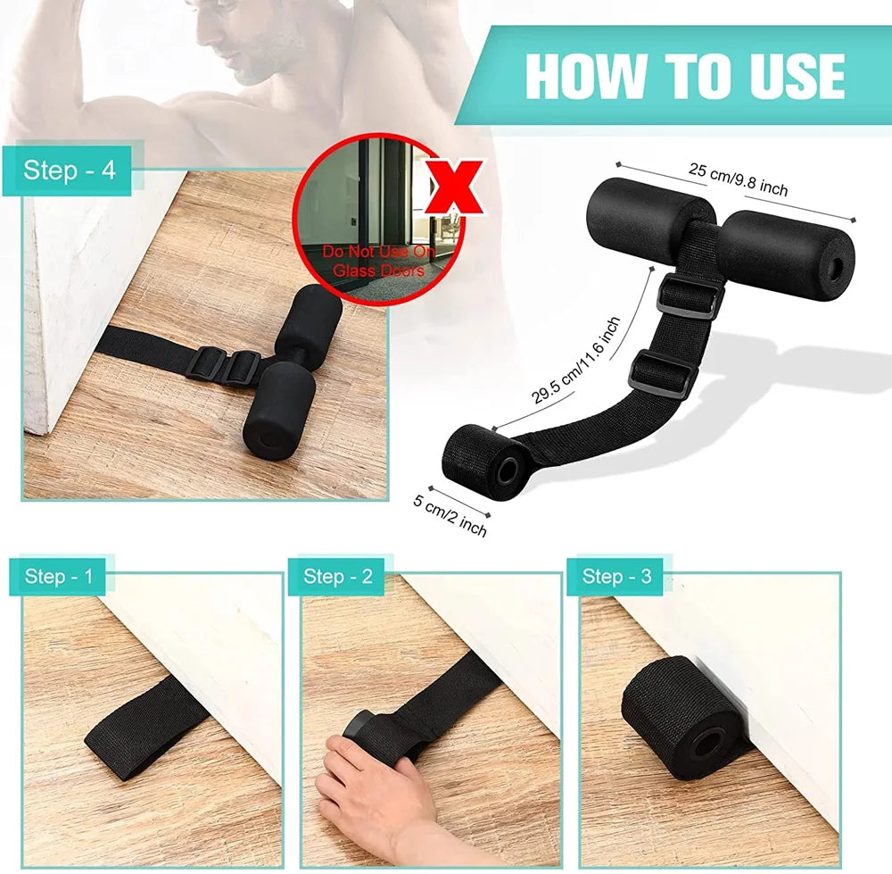 1Pcs Hamstring Curl Strap Nordic Home Workout for Gear Hamstring Curls Spanish Squats Ab Workout Nordic Curl Sit Up Machine Gym