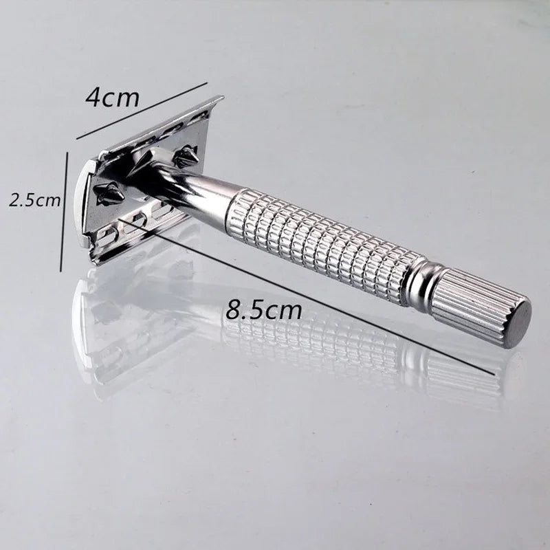 Men's Razor Stainless Steel Manual Razor  Manual Shaver Straight Edge Stainless Steel Sharp Barber Razor Folding Shaving Knife