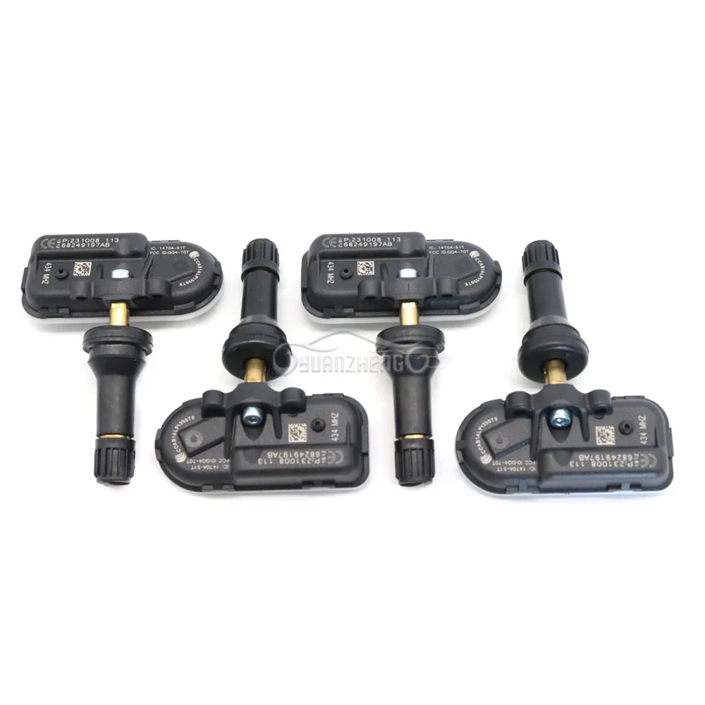 4pc NEW 68249197AA Car TPMS Tire Pressure Sensor Monitor System For JEEP CHEROKEE RAM 1500 2500 3500 2014-2021 434Mhz 68249197AB