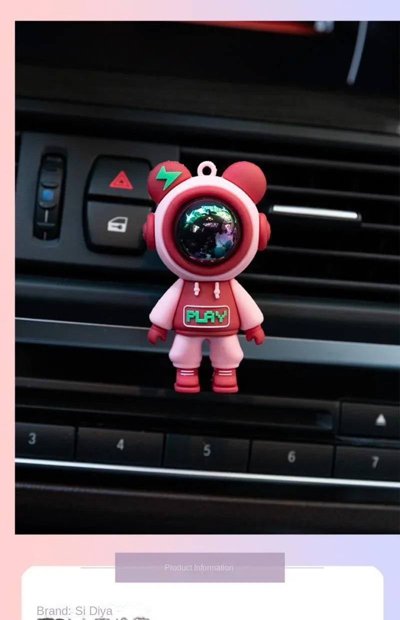 Car Air Outlet Perfume Clip Cartoon Astronaut Air Conditioning Air Outlet Aromatherapy Clip Car Interior Accessories Decoration