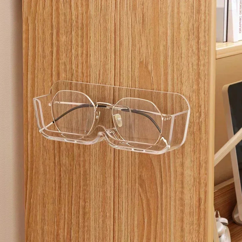 Punch-free Glasses Storage Rack Wall Mounted Sun-glasses Display Holder Wardrobe Decoration Storage Box Sunglass Organizer