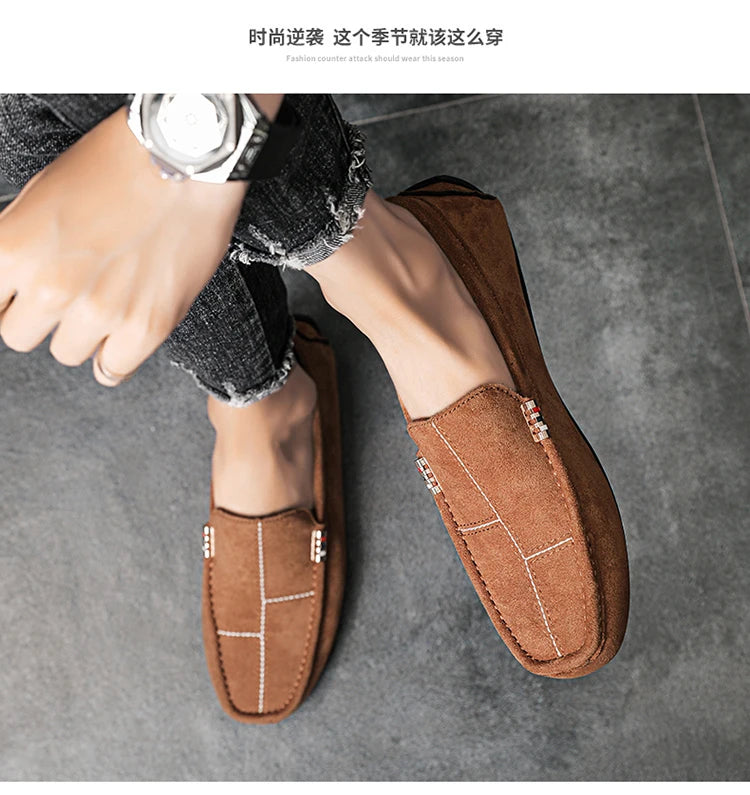 Casual Men Shoes 2023 Slip on Formal Loafers Moccasins Black Male Driving Flat Breathable Tenis Masculino Zapatillas Hombre Male