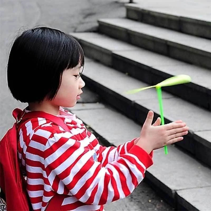 98pcs Interesting Plastic Bamboo Dragonfly Propeller kids Outdoor Toys Parent child interactive toys Rotating Flying Arrow toys