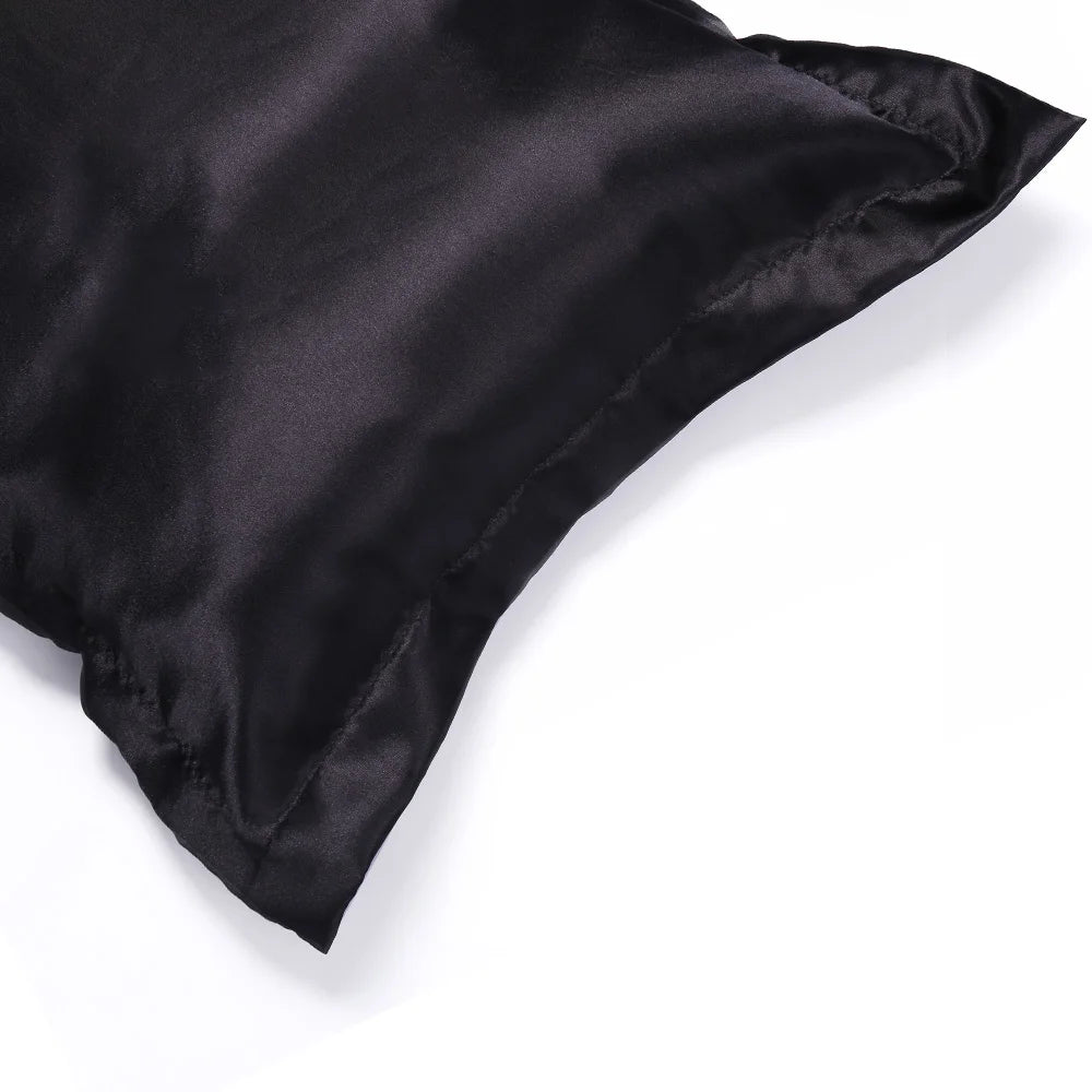 Pillowcase 100% Polyester Pillow Covers for Hair and Skin Health,Standard Size 54 x 84 cm Silk Pillow Case,Soft Smooth Cooling