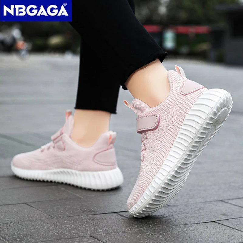 Children Sneakers Casual Shoes for Girls Pink Comfortable Breathable Running Shoe Sports Kids Boys Flat Walking Shoes Size 28-39