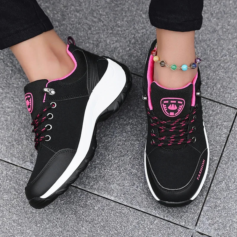 Fashion Casual Shoes Women Outdoor Sneakers Lightweight Comfortable Lace Up Luxury Walking Sports Hiking Shoes Female Footwear