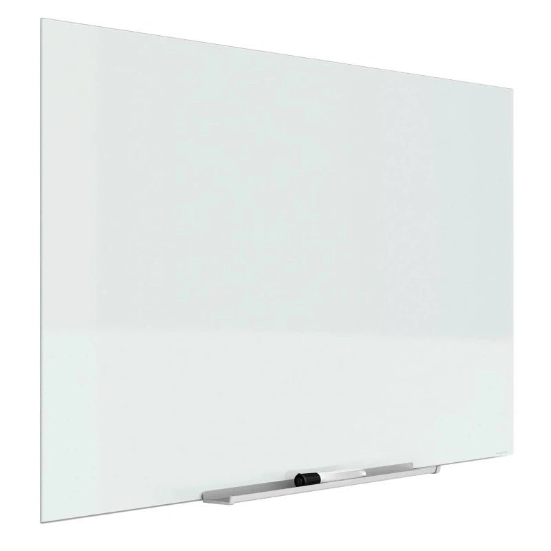 Glass Whiteboard, Magnetic Dry Erase Board, Wall Mounted Whiteboard for Office, School and Home, 50"W x 28"H, White (G5028IMW)