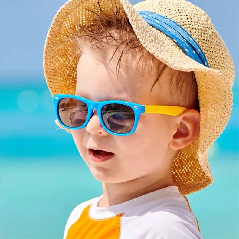 2025 Fashion Brand Children's Color Sunglasses Anti UV Baby Sunshade Anti Blue Light Glasses Girl and Boy Sunglasses UV400