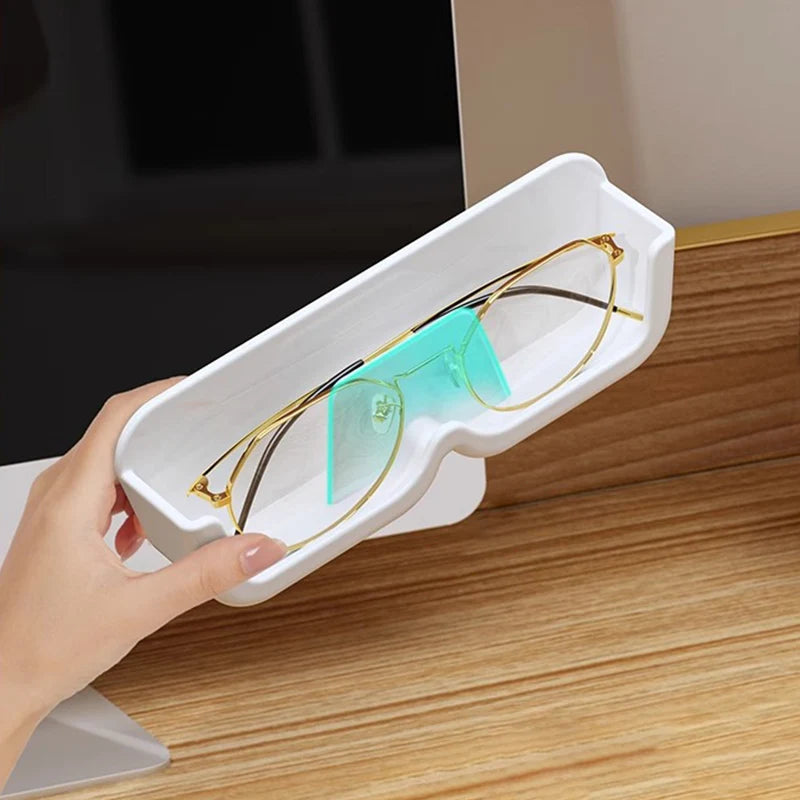 Punch-free Glasses Storage Rack Wall Mounted Sun-glasses Display Holder Wardrobe Decoration Storage Box Sunglass Organizer