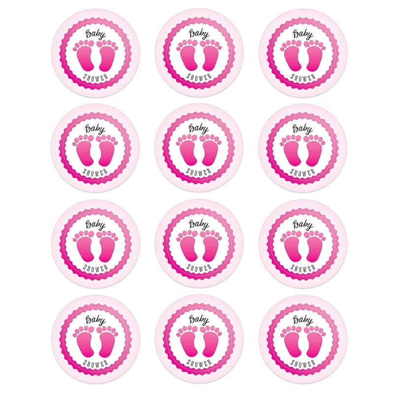 4.5cm Lovely Baby Shower Stickers Gender Reveal Party Gift Labels Sticker DIY Crafts Kids Gift Birthday/Baby Shower Decorations