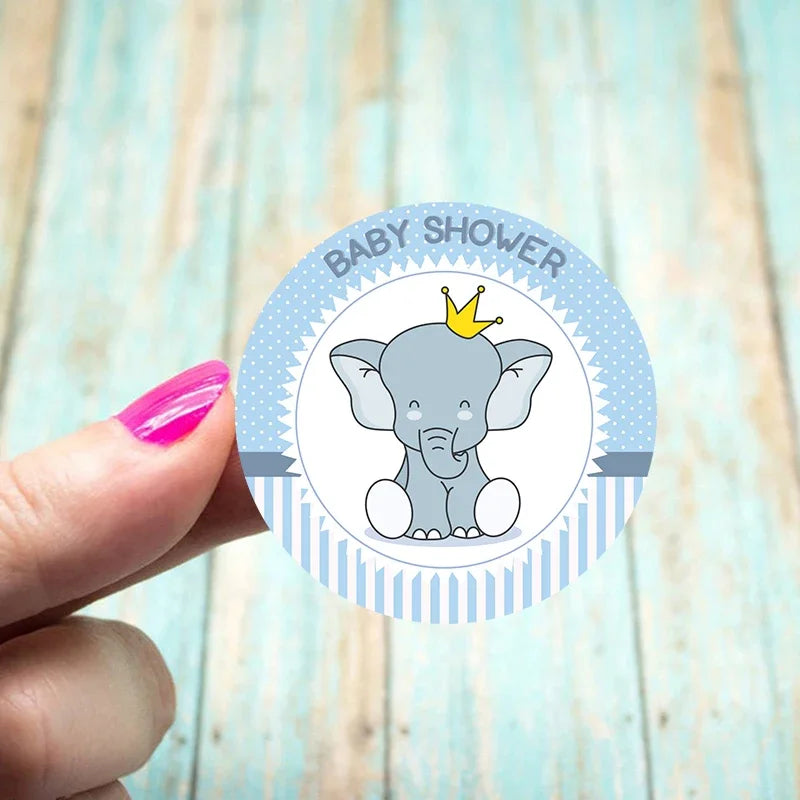 4.5cm Lovely Baby Shower Stickers Gender Reveal Party Gift Labels Sticker DIY Crafts Kids Gift Birthday/Baby Shower Decorations