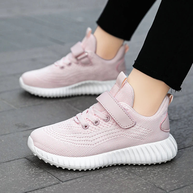 Children Sneakers Casual Shoes for Girls Pink Comfortable Breathable Running Shoe Sports Kids Boys Flat Walking Shoes Size 28-39