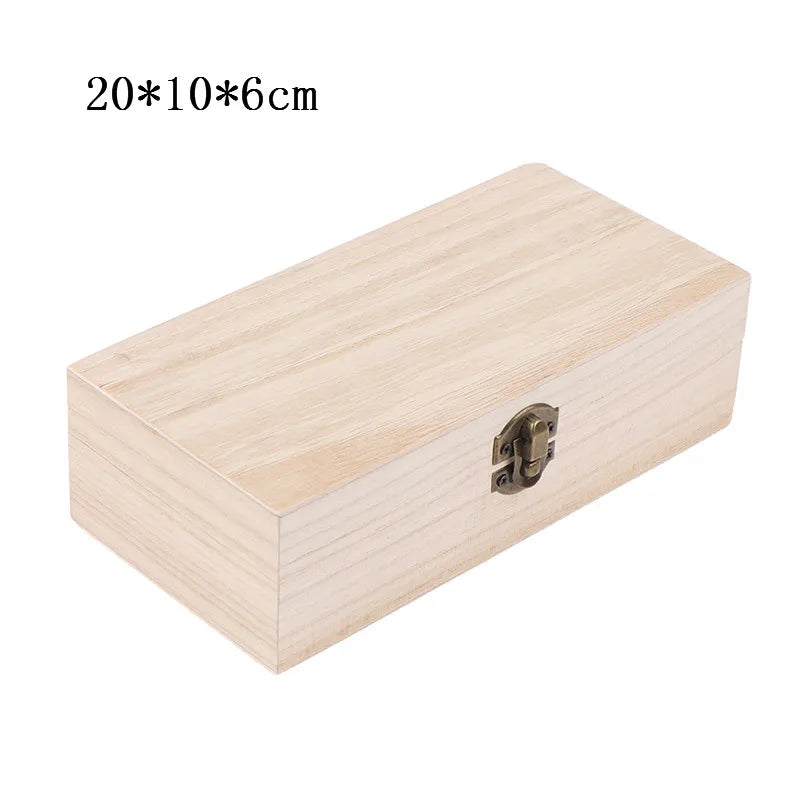 Retro Jewelry Box Desktop Wood Clamshell Storage Hand Decoration Wooden Box