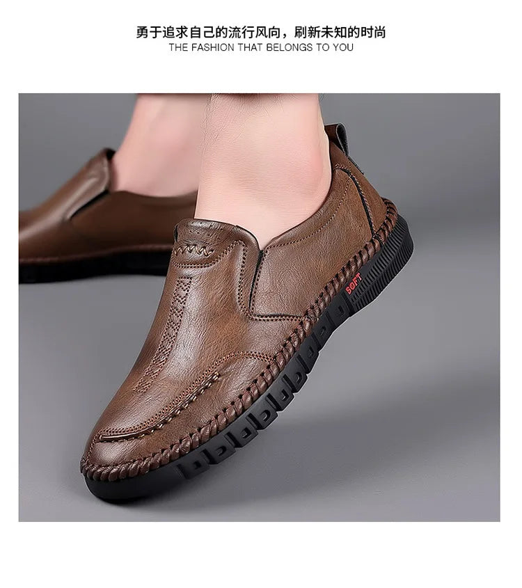 2023 Business Leather Shoes Moccasin Shoes Breathable Men's Casual Loafers Comfortable Shoes for Men Summer Men's Sneakers