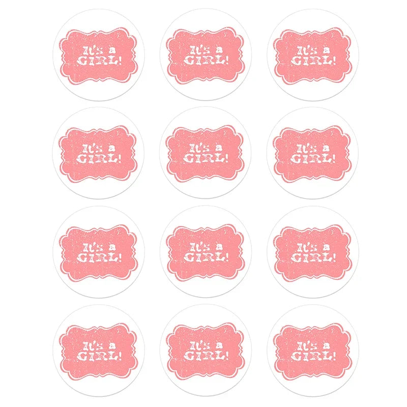 4.5cm Lovely Baby Shower Stickers Gender Reveal Party Gift Labels Sticker DIY Crafts Kids Gift Birthday/Baby Shower Decorations