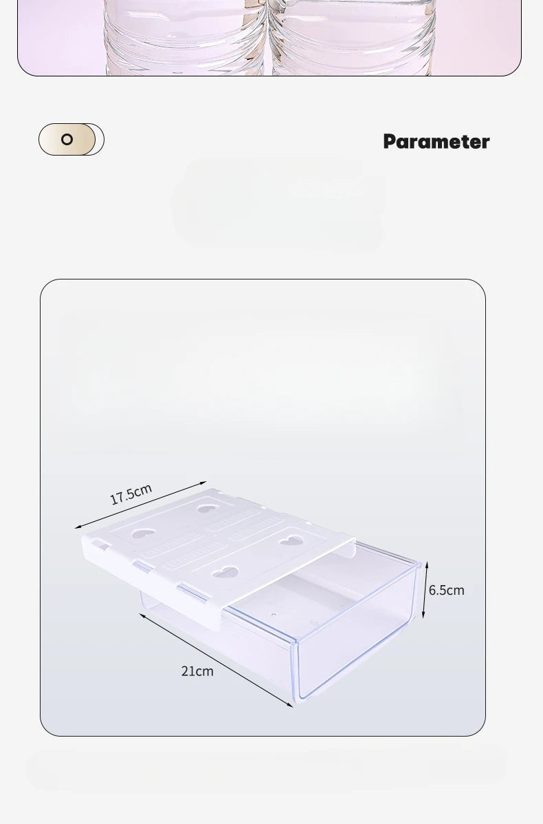 Undertable Drawer Storage Box Hidden Hanging Bedroom Dormitory Office Table Pasting Non Punching Table Bottom Sorting