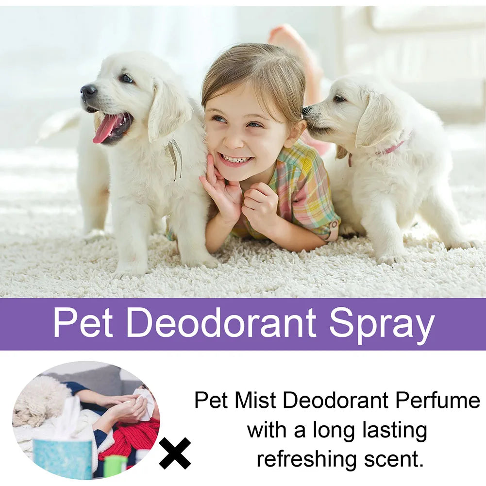 Lavender Oil Dog Deodorizer Spray Long Lasting Puppies Cats Dogs for Smelly Deodorizing Perfume Spray Remove Odor Freshing Air