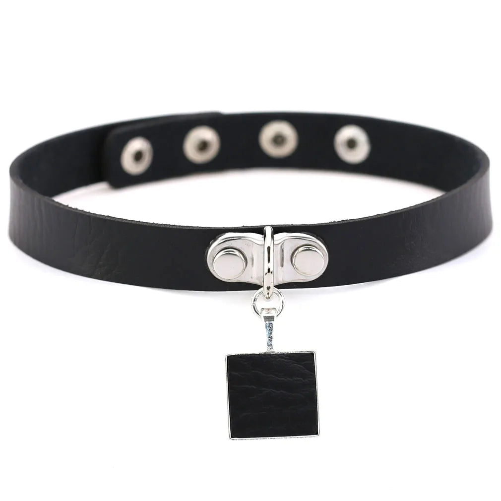 Spike Punk Choker Collar For Girl Goth Heart Pendant Necklace Emo Neck Strap Cosplay Chocker Gothic Accessories