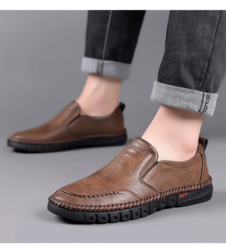 2023 Business Leather Shoes Moccasin Shoes Breathable Men's Casual Loafers Comfortable Shoes for Men Summer Men's Sneakers