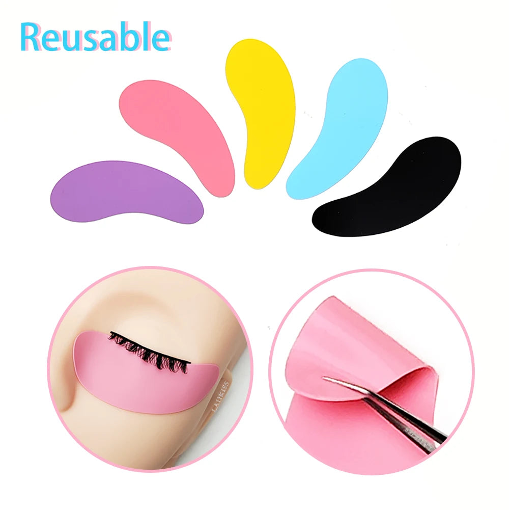 New Reusable 1Pair Eye Pads Silicone Stripe Lash Lift Eyelash Extension Hydrogel Patches Under Eye Gel Patch Makeup Tools