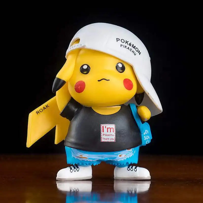 Anime Pokemon Pikachu Action Figure 8CM Mini Q Cute Cartoon PVC Model Toys Children Gifts