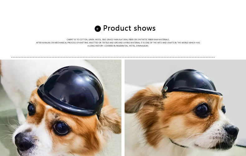 Pet Dog Helmets With Sunglasses Cat Safety Doggie Hat For Traveling Adjustable Head Protection Plastic Supplies Fashion Funny