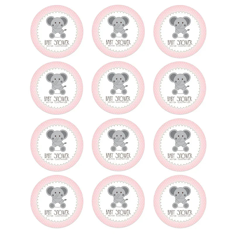 4.5cm Lovely Baby Shower Stickers Gender Reveal Party Gift Labels Sticker DIY Crafts Kids Gift Birthday/Baby Shower Decorations