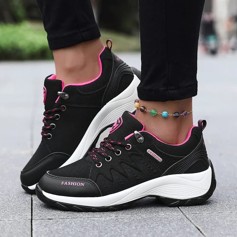 Fashion Casual Shoes Women Outdoor Sneakers Lightweight Comfortable Lace Up Luxury Walking Sports Hiking Shoes Female Footwear