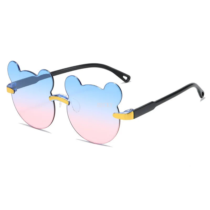 Children's Glasses Sunglasses UV Resistant Fashionable and Cute for Boys and Girls Baby Bear Ears Sunglasses Photo Taking Design