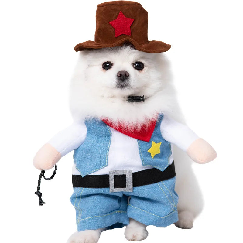 Funny Dog Cosplay Clothes Puppy Party Dress Up Apparel Outfit Chihuahua Deadly Doll Set Halloween Costume for S-XL Dogs Cats