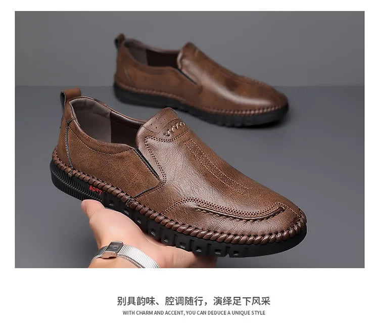 2023 Business Leather Shoes Moccasin Shoes Breathable Men's Casual Loafers Comfortable Shoes for Men Summer Men's Sneakers