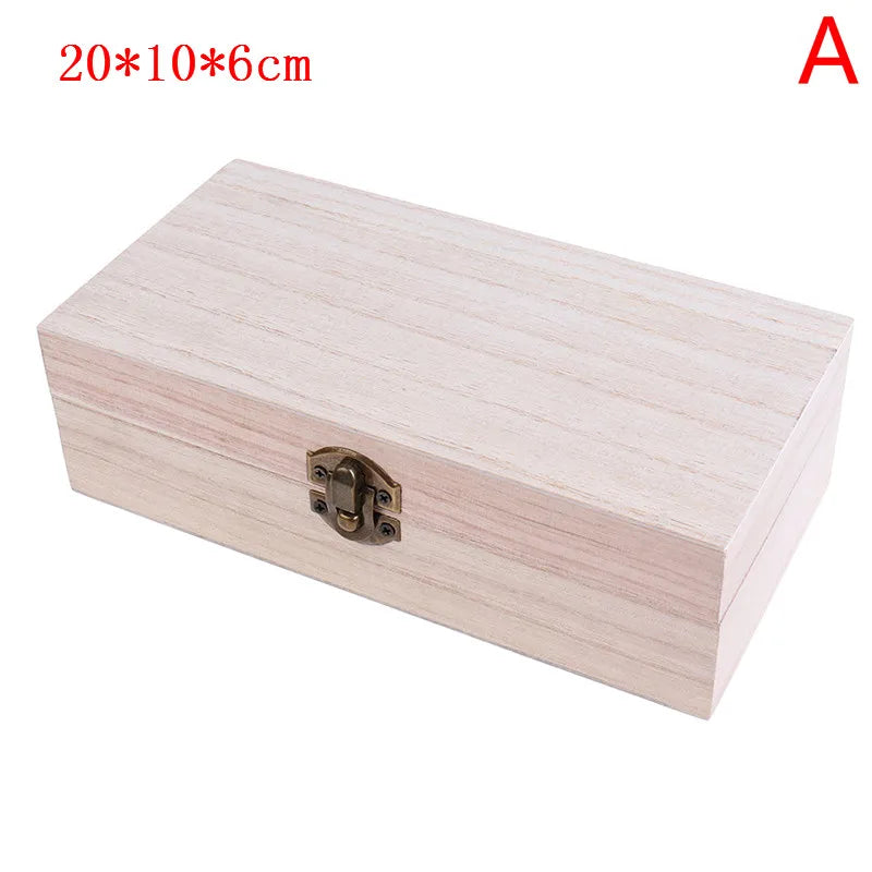 Retro Jewelry Box Desktop Wood Clamshell Storage Hand Decoration Wooden Box