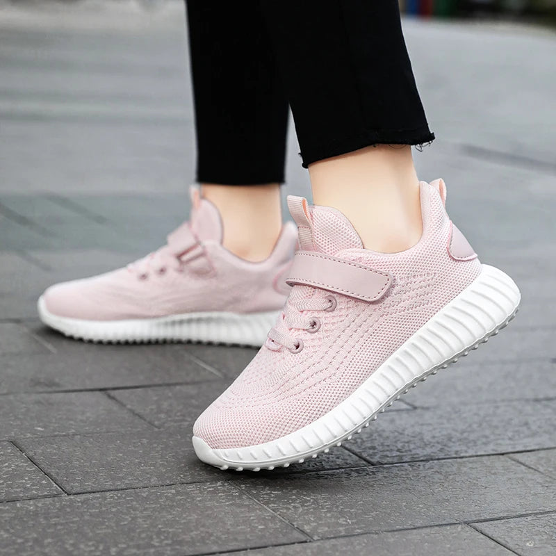 Children Sneakers Casual Shoes for Girls Pink Comfortable Breathable Running Shoe Sports Kids Boys Flat Walking Shoes Size 28-39