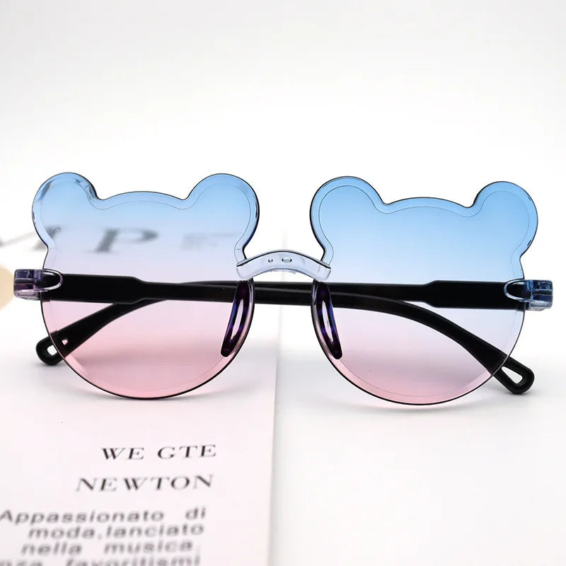 Children's Glasses Sunglasses UV Resistant Fashionable and Cute for Boys and Girls Baby Bear Ears Sunglasses Photo Taking Design