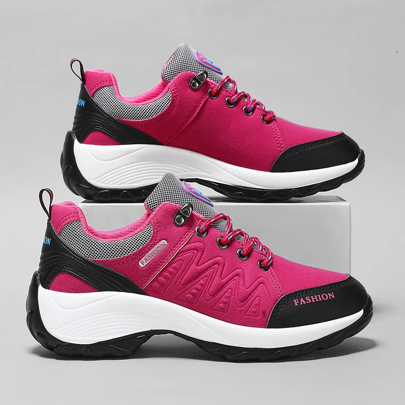 Fashion Casual Shoes Women Outdoor Sneakers Lightweight Comfortable Lace Up Luxury Walking Sports Hiking Shoes Female Footwear