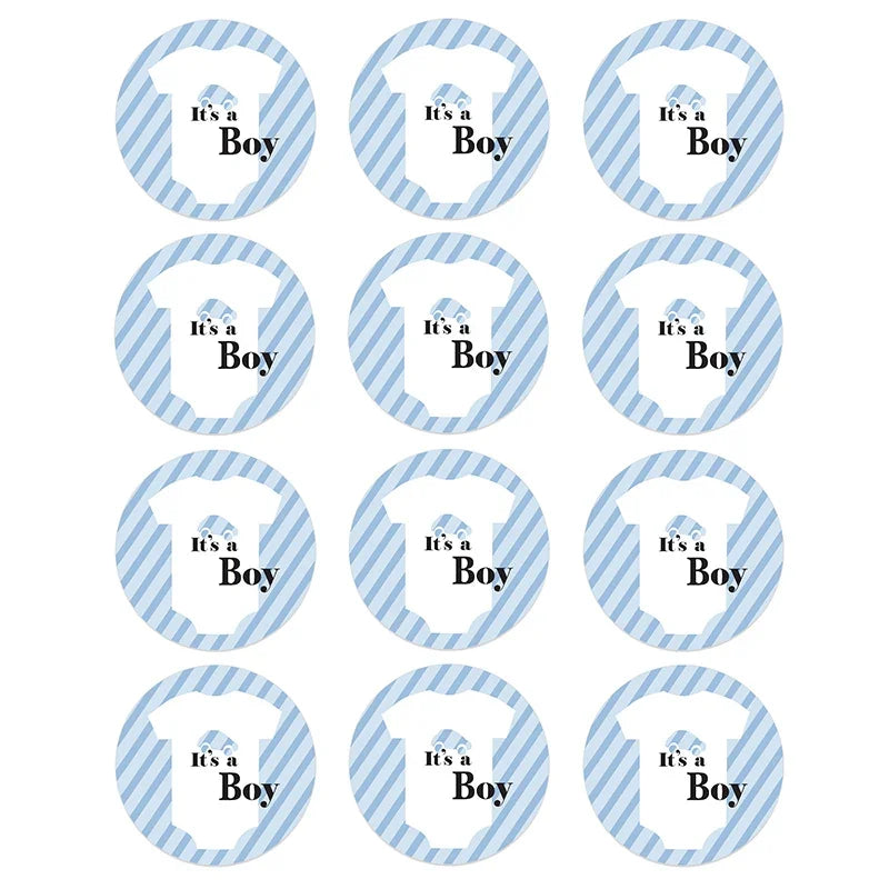 4.5cm Lovely Baby Shower Stickers Gender Reveal Party Gift Labels Sticker DIY Crafts Kids Gift Birthday/Baby Shower Decorations