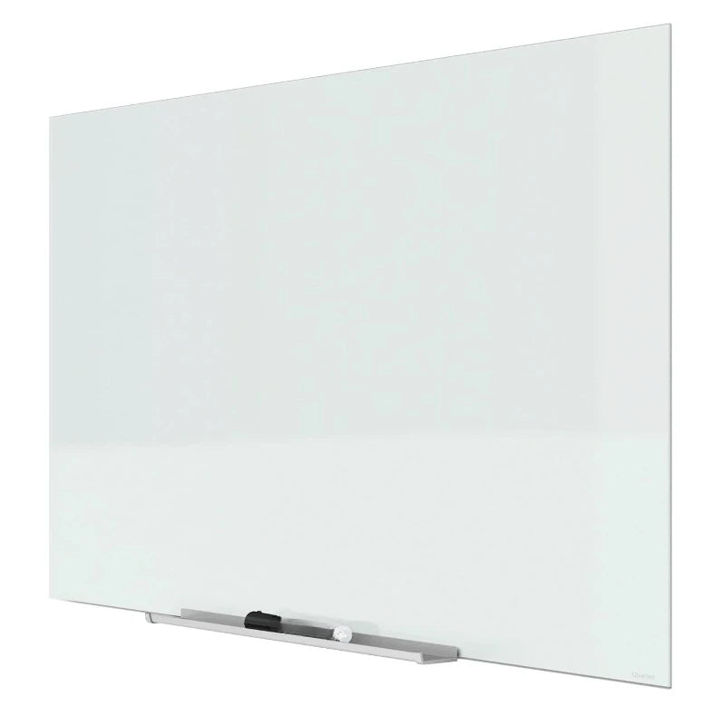 Glass Whiteboard, Magnetic Dry Erase Board, Wall Mounted Whiteboard for Office, School and Home, 50"W x 28"H, White (G5028IMW)