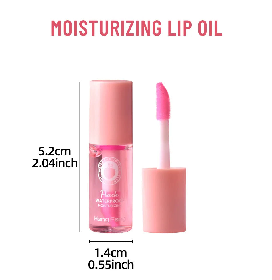 Mini Hydrating Temperature Sensing Lip Balm Moisturizing Color Changing Lip Oil Peach Aloe Vera Brighten Repair Lips Lip Pomade