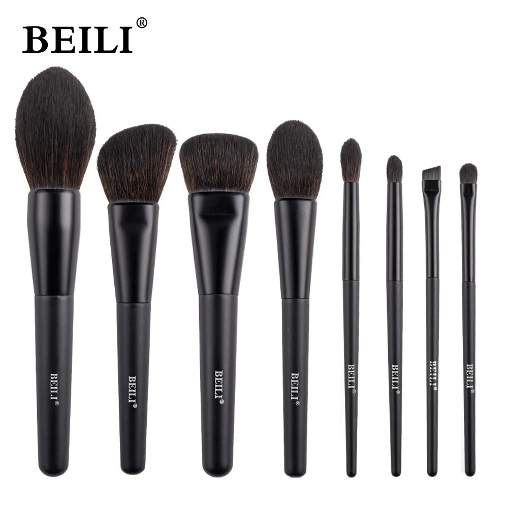 BEILI 8 / 12pcs Synthetic Face Makeup Brushes Eyeshadow Professional Blush Blending Powder Eyebrow Foundation Make Up Brush Set