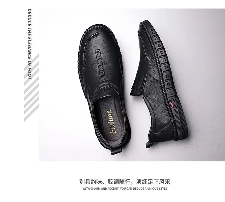 2023 Business Leather Shoes Moccasin Shoes Breathable Men's Casual Loafers Comfortable Shoes for Men Summer Men's Sneakers