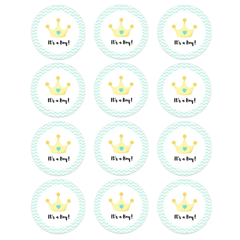 4.5cm Lovely Baby Shower Stickers Gender Reveal Party Gift Labels Sticker DIY Crafts Kids Gift Birthday/Baby Shower Decorations