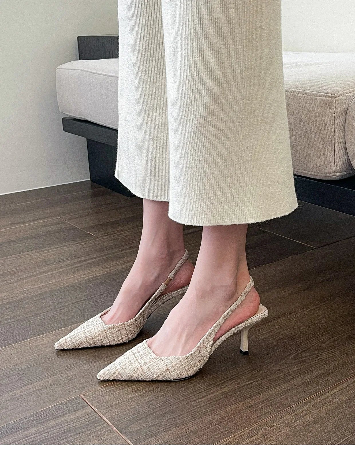 Summer Fashion Casual Pointed Toe Stiletto Women's Shoes New Sexy Elegant Banquet Comfortable Breathable Baotou High Heels