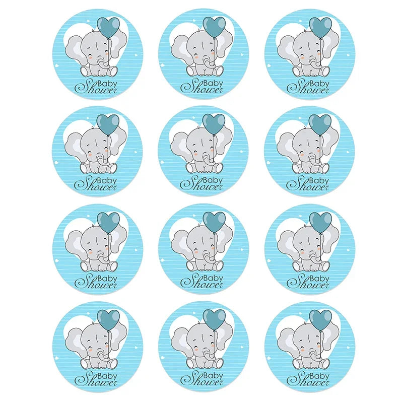 4.5cm Lovely Baby Shower Stickers Gender Reveal Party Gift Labels Sticker DIY Crafts Kids Gift Birthday/Baby Shower Decorations