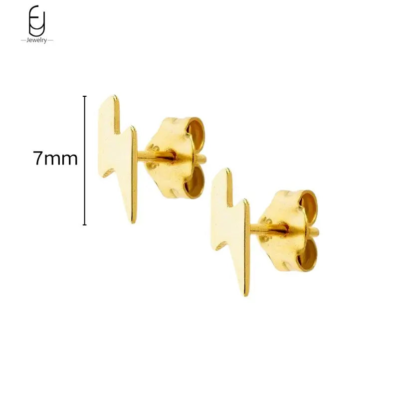 925 Sterling Silver Needle Vintage Gold Earrings for women Fashion Lightning Pendant Hoop Earrings Wedding High Luxury Jewelry