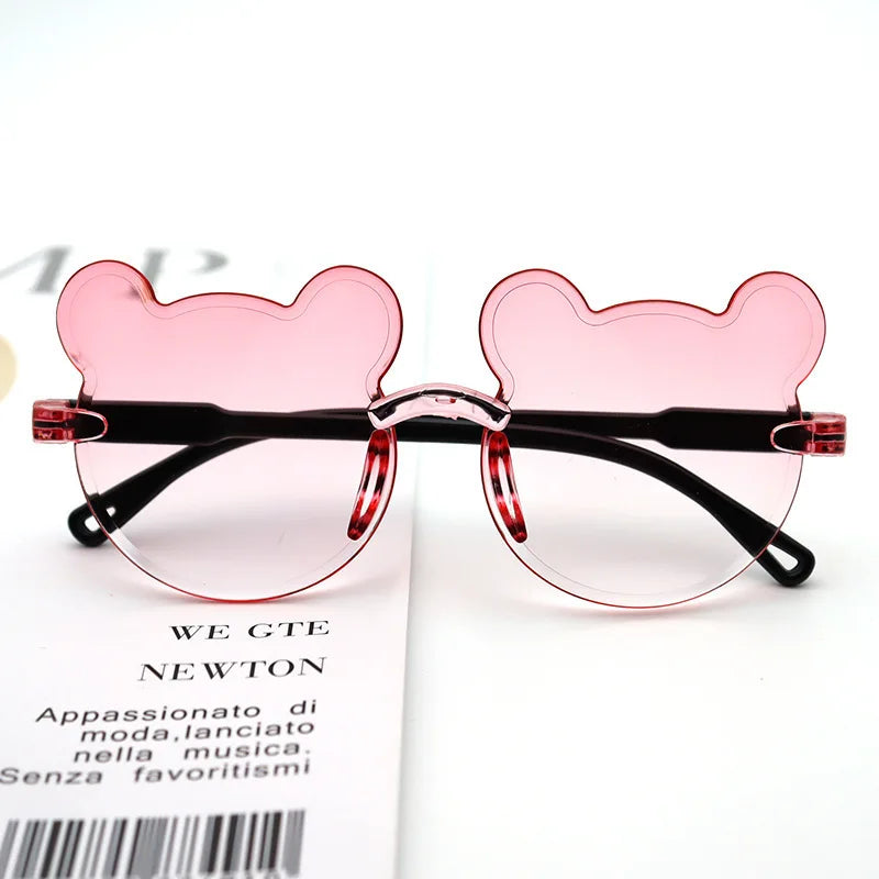 Children's Glasses Sunglasses UV Resistant Fashionable and Cute for Boys and Girls Baby Bear Ears Sunglasses Photo Taking Design