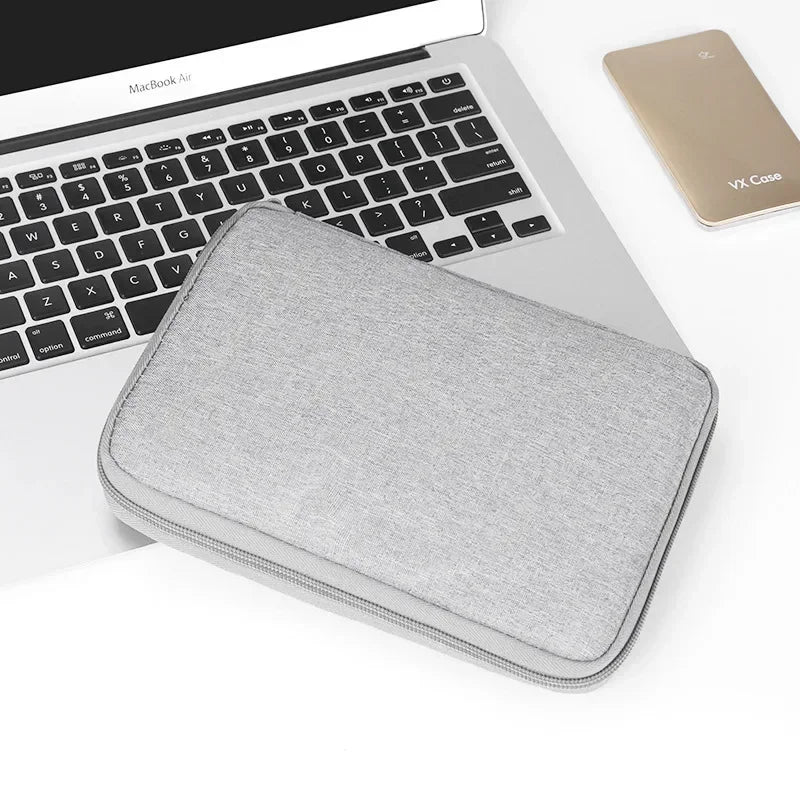 Gray Digital Storage Bag USB Data Cable Organizer Earphone Wire Bag Pen Power Bank Travel Kit Case Pouch Electronics Accessories