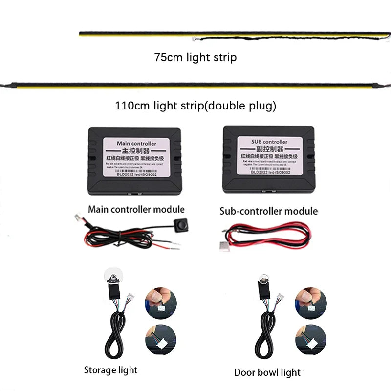 Symphony Ambient 213 64 Colors Light Parts Storage Door Light Main/Sub Controller Speaker Extended Line 35/75/110cm Light Strip