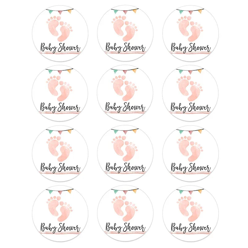 4.5cm Lovely Baby Shower Stickers Gender Reveal Party Gift Labels Sticker DIY Crafts Kids Gift Birthday/Baby Shower Decorations